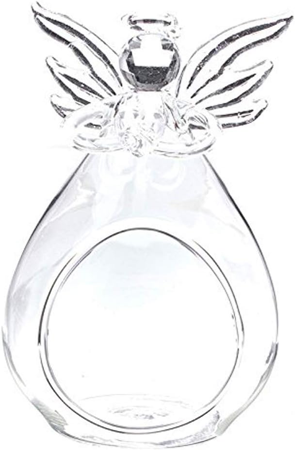 Angel Glass Crystal Hanging Tea Light Candle Holder Home Decor Candlestick Micro landscape vase Ornaments
