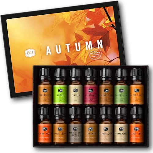 P&J Trading Fragrance Oil Autumn Set of 14 Fragrance Oils for Candle Making, Soap Making, Home...