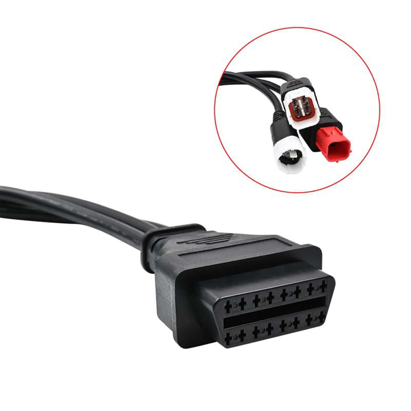 Kabel diagnostyczny OBD2, 3, 4, 6-biegunowy, OBD2, czytnik kodów błędów, adapter do motocykla, OBD-II, system silnika, narzędzia diagnostyczne, części motocyklowe, kompatybilne tylko z motocyklami