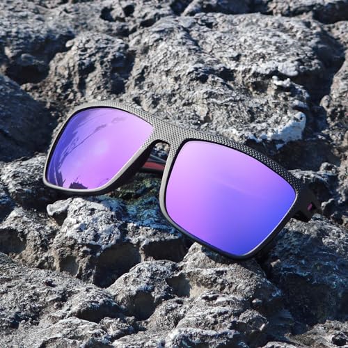 Image of ZENOTTIC Polarized Sunglasses for Men Lightweight TR90 Frame UV400 Protection Square Sun Glasses