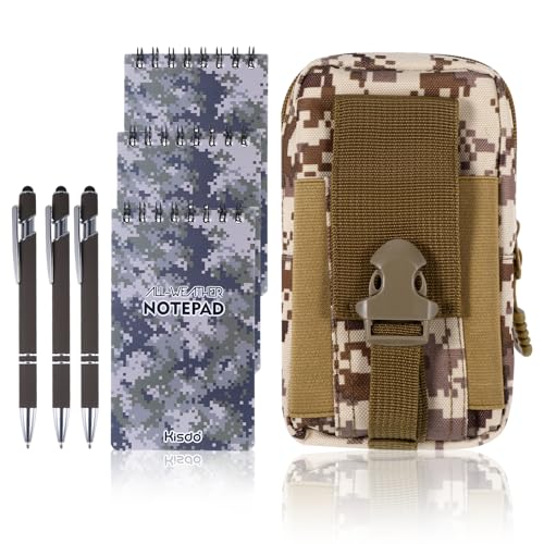 Cahier imperméable et indéchirable de 7,6 x 12,7 cm avec stylo à encre hydrophobe