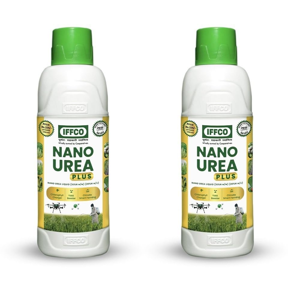 Nano Urea Plus Liquid Nitrogen 20% N W/W Fertilizer for Soil Application & Water Soluble For All Plants & Garden 500 Mlx2 Bottles, (1 L, Liquid) (B0D1QPYJXT) Amazon Price History, Amazon Price Tracker