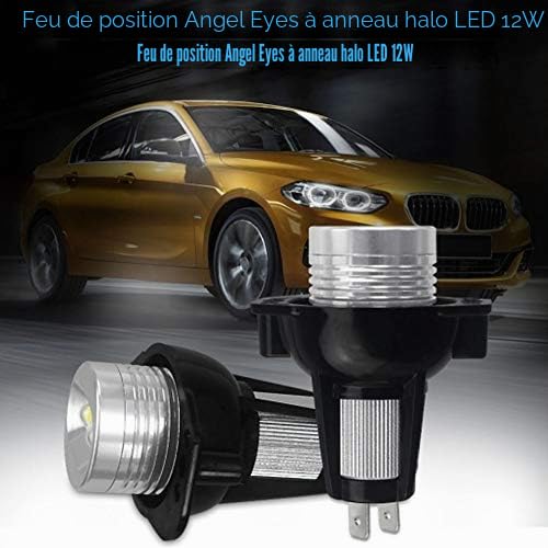 KIMISS 12W LED Angel Eyes Kit de Conversion 6000K Blanc Voiture LED Ampoules Halo Anneau Marqueur Lumière pour Lampes De Voiture E90 E91 05-08 pcs 2 pcs Piezas