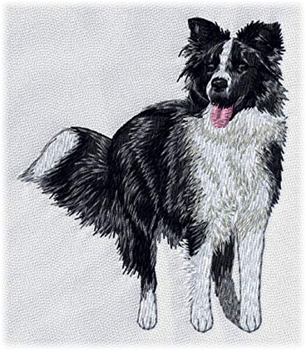 Border collie embroidery design  embroidery  origami