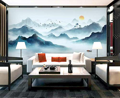 Preisvergleich Produktbild HONGYUANZHANG Elegante Sonnenaufgangansicht Benutzerdefinierte 3D-Fototapete Künstlerische Landschaft Tv Hintergrundbild,80Inch (H) X 112Inch (W)