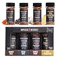 Spice Guru Grill Seasoning Gift Set - 4 Flavor BBQ Seasonings and Rubs - Christmas Gifts for Men Who Cook - BBQ Rub Gift Set - Christmas Grilling Gifts for Men - Gifts for Dad - Gifts for Him