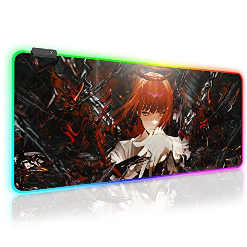 Tapis de souris RVB Anime 800 x 300 mm résistant à l'eau pour souris et clavier