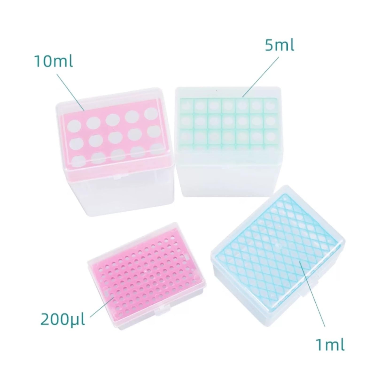 pipeta de laboratorio Puntas de pipeta de laboratorio 10 ul 200 ul 1 ml 5 ml 10 ml Caja de puntas de pipeta Equipo de laboratorio(5ml tip box)