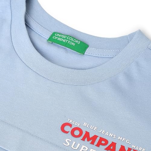 Image of UNITED COLORS OF BENETTON Men's Cotton Regular Fit Round Neck Solid T-Shirt