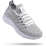 PEAK Womens Lightweight Walking Shoes - Comfortable Slip-on Sneakers for Running, Tennis, Gym, Casual Workout Grey