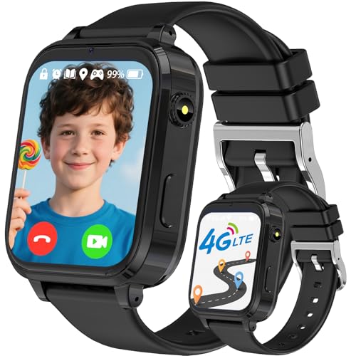 clleylise Smartwatch Kinder, Kinder Smartwatch mit GPS, Telefon, Videoanruf, Voice Chat, SOS, Schulmodus, Schrittzähler, Wecker, Kinderuhr für Mädchen und Jungen 4-16 Jahren
