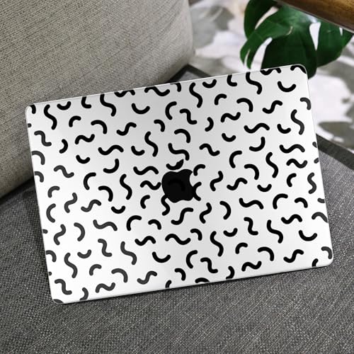 Image of MEEgoodo Case for M5 /M4 /M3 /M2 MacBook Air 13 inch 2026 2025 2024 2022, Fit Model A3449 /A3240 /A3113 /A2681, Case Compatible with MacBook Air 13.6-inch, Cartoon Line