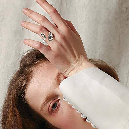 Knitting Thimble Crochet Ring Loop Yarn Guide Finger Holder Accessories,Peacock Open Finger Ring,Adjustable Braided Ring Faster Knitting - Thumbnail 4