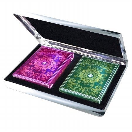 Go-for-Gold Juego 2 Barajas de Cartas Plata