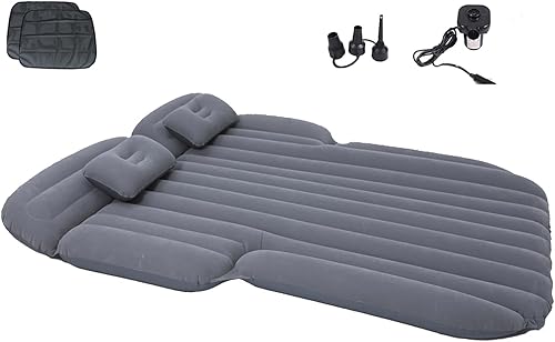Colchón de aire inflable para SUV, colchón de aire inflable engrosado para automóvil, camping, viajes, con 2 almohadas y bomba de aire, cama