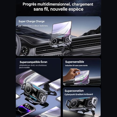 Support de smartphone pour grille d'aération stable pour utilitaire