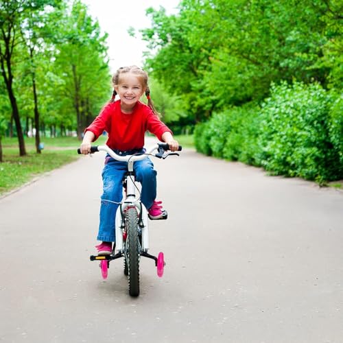 Image of Training Wheels for12 /14 /16 /18 /20 Inch Bicycle，Flash Mute Wheel (PINK)