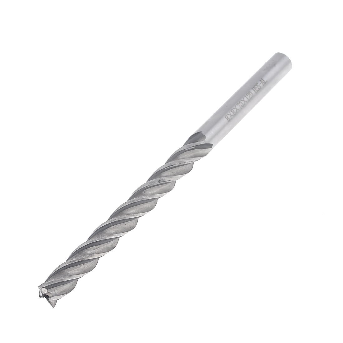 uxcell Silver Tone Helical Groove 4 Flute 20x20x100x160mm End Mill