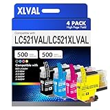 INFITONER LC521XL Cartouches d'encre compatibles avec Brother LC 521 XL LC521XL VAL Multipack (non originales)