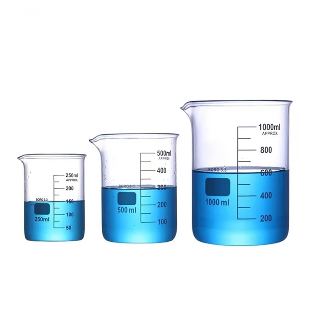 Vaso de precipitados de vidrio de borosilicato 5-500 ml cristalería de laboratorio