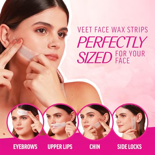 Image of Veet Full Body Waxing Strips Kit - Normal Skin, 20 Strips (Pack of 3) with Face Wax Strips, 4 strips (Pack of 3) | Painless, Quick & Gentle Hair Removal.