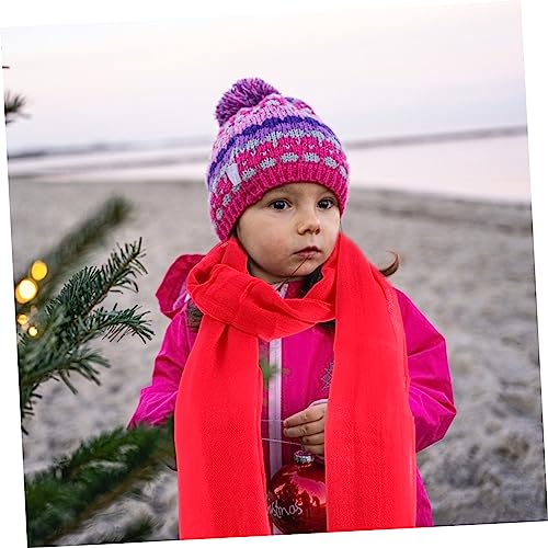 BESTYASH 1pc Solid Color Boys and Girls Scarf Soft Imitation Cashmere Neck Wrap for Charming Fashionable Neckerchief for Boys and Girls Easy to Any Outfit4