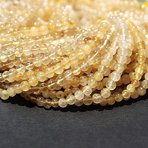 Quartz Rutilé Doré perles fines précieuses pour fabriquer un cadeau unique