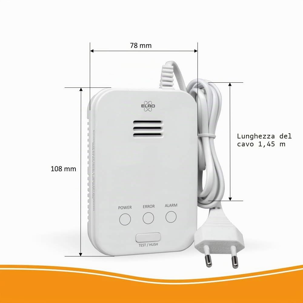 ELRO FG4000P Rilevatore di gas naturale (metano) Rilevatore di gas - 230V - Bianco