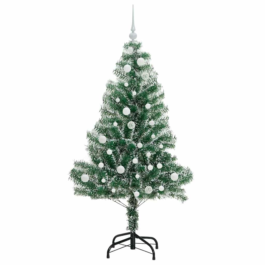 Sztuczna choinka z oświetleniem LED, 150 cm, PET i metalem, 150 diod LED, USB 5 V, do salonu, na taras i na zewnątrz, w zestawie stojak i biżuteria