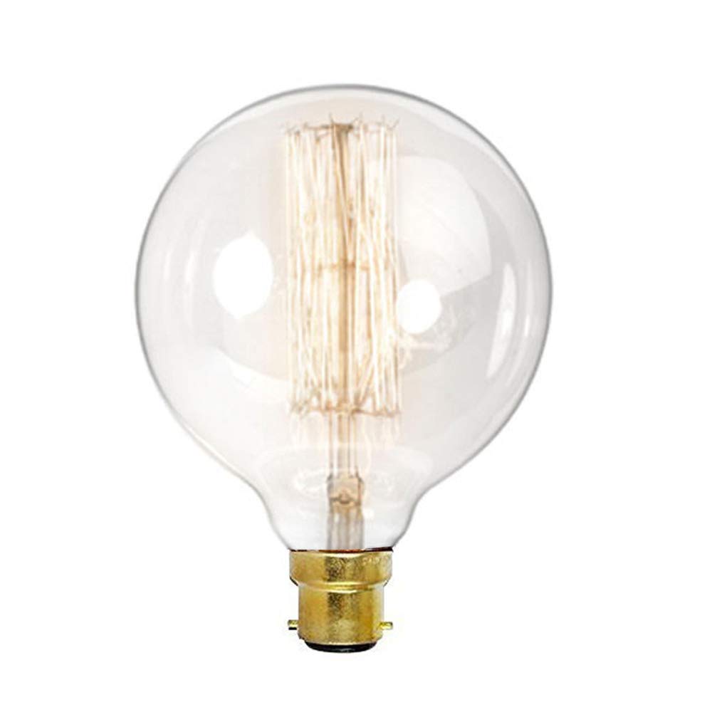 LED Sone vintage Edison Globe lampadina 60 W – grande gabbia di scoiattolo globo 125 mm, 95 MM B22 BC dimmerabile UK stock (G125 B22, confezione da 5)