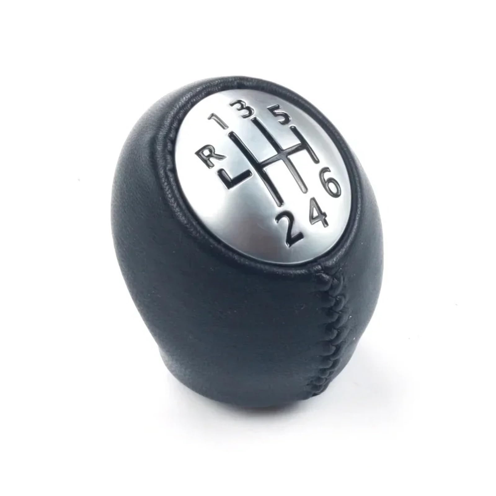 BWSDMZJQRT Car Gear Shifter Knob for Megane MK3 for Clio Laguna 6 Speed Gear Shift Knob Leather Handleball