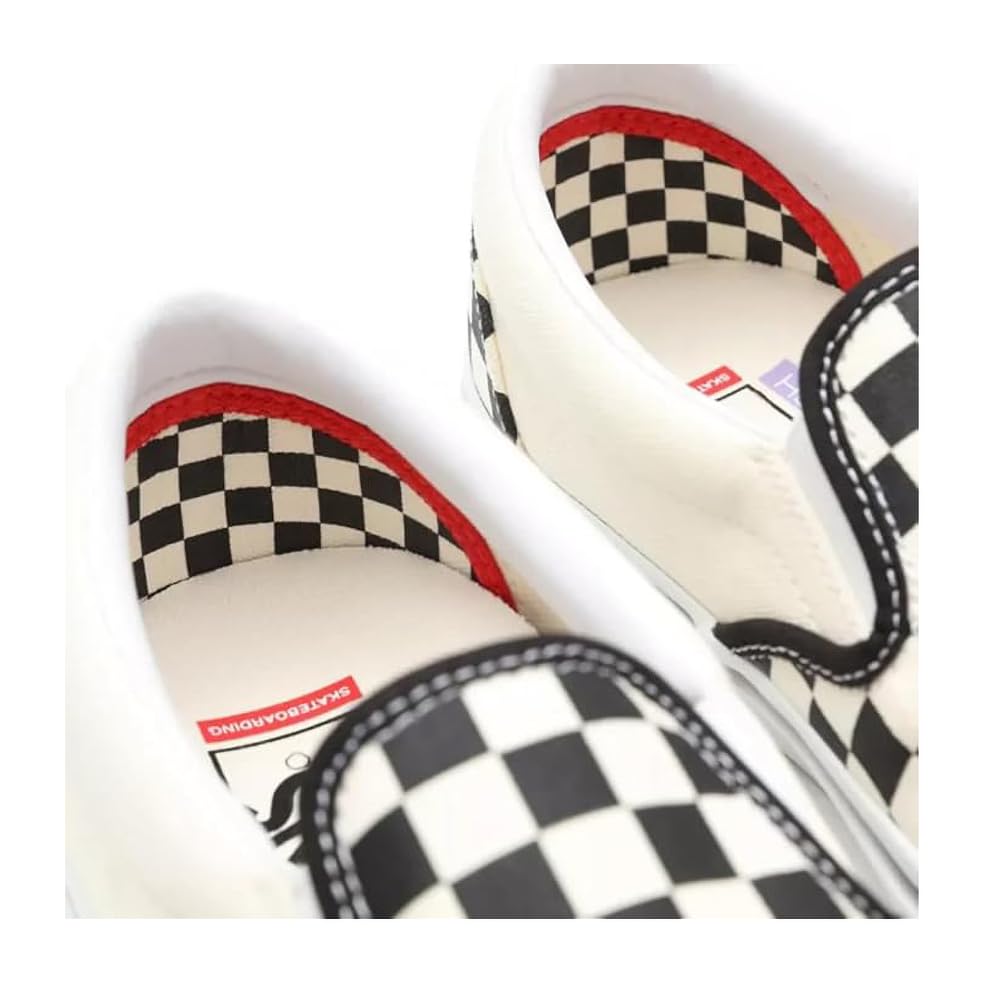 Vans Slipon Skateboard Scarpe Sportive Sneakers Scacchi Unisex Adulto Versione Skateboard Soletta Estraibile 2025