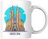 Barcelona Printed Mug Cup Gift Tea Coffee Cup Coffee Mug