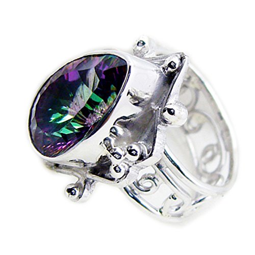 Bague Mystic Quartz argent 925 poire taille enchanteur bijoux fantaisie