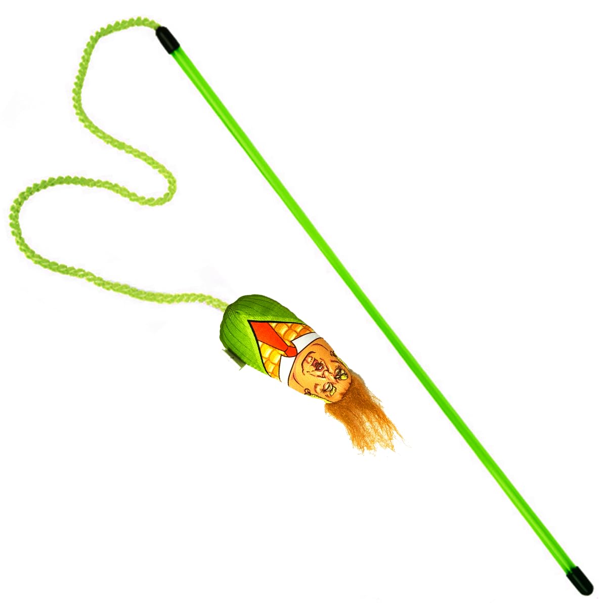 RIMGARY Interactive Cat Toys Donald Trump Toy, Trump Doll Feather Wand Toy, Catnip Toys, Cat Teaser Wand String, Fishing Pole,Kitten Play Exercise Toys,Halloween