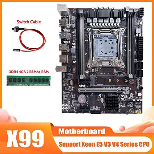 AMIUHOUN X99 Moderkort LGA2011-3 för Xeon E5 V3/V4 med DDR4 RAM