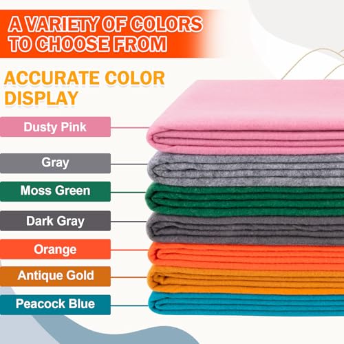 Image of XSEINO Orange Large Felt Fabric 36 inch X 36 inch(1 Square Yard), 1.4 mm Thick Soft Felt Fabric Sheet for Crafts, Orange Series Colors Soft Nonwoven Fabric, Fit for Decoration, Sewing, DIY Crafts