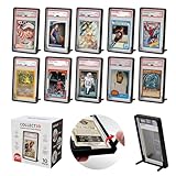 COLLECT3D PSA Slab Display 10 Pack (Black) - Graded Trading Card Frame Display with Folding Stand - Secure Protection - Easy Fit - Easy Storage