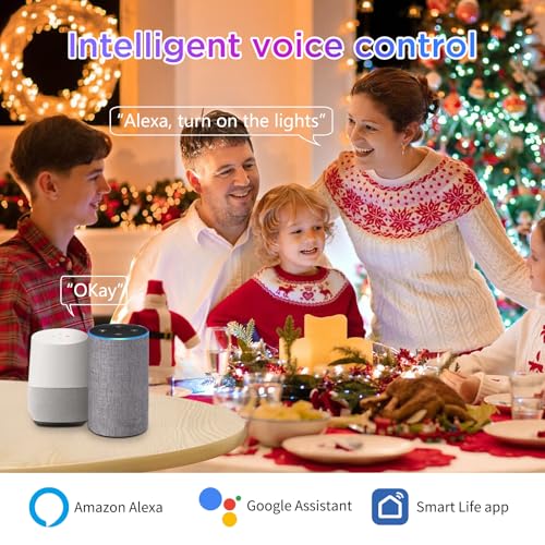 I-SHUNFA Wi-Fi RGBCW Smart G9 LED Bulbs,Compatible with Alexa/Google Home,Multicolour Dimmable,2700K-6500K,AC 230V 4W,400LM Brightness Adjustable 1%-100%,with Musical Rhythm LED Light Bulb,3 Pack - Image 5