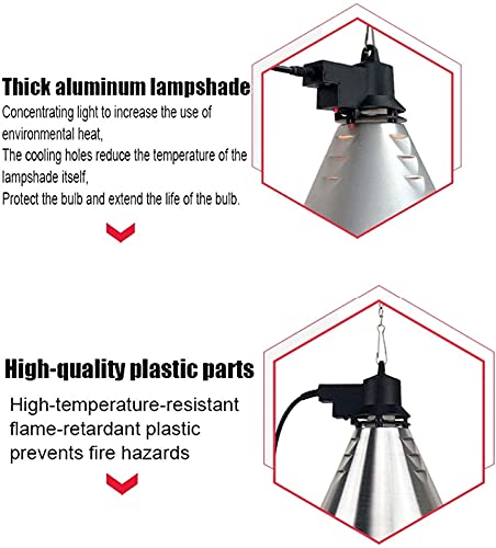 AACXRCR Kuikens Heater Guard Verwarming Bulb Lamp Behuizing Kooi Protector Heat Light Mesh Cover Lampenkap Voor Dag… - Afbeelding 6