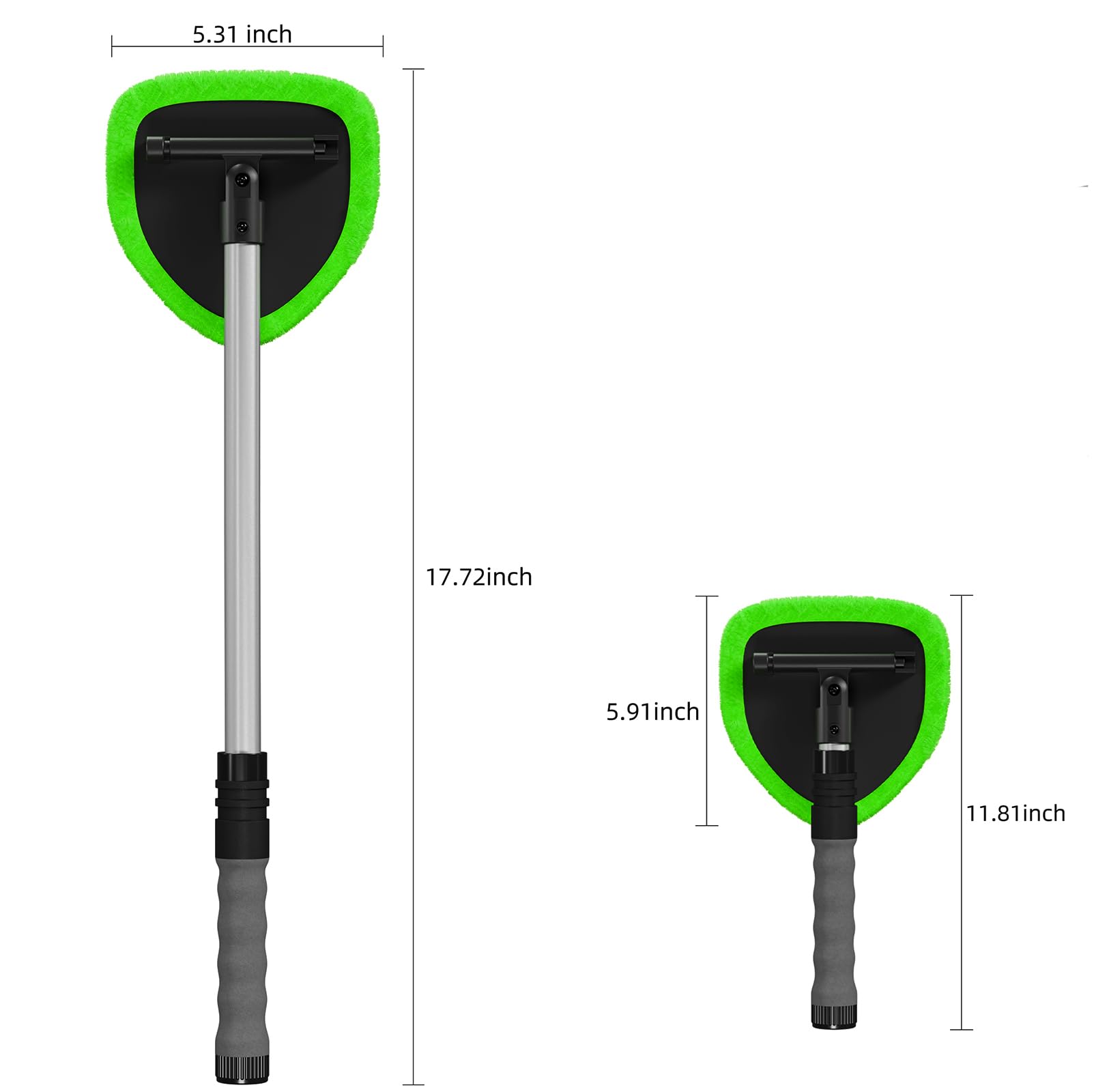 The desin Windshield Cleaning Tool offers an extendable handle and washable microfiber pads for effective interior glass cleaning.