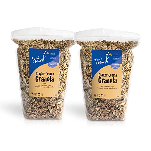 Image of True North Granola Ginger Lemon Granola, 12 oz, (Pack of 2) | Pineapple And Almonds, Gluten Free, Vegan, All Natural, Non-gmo, Protein Snack, Real Ingredients, Great For On-the-go Snackin