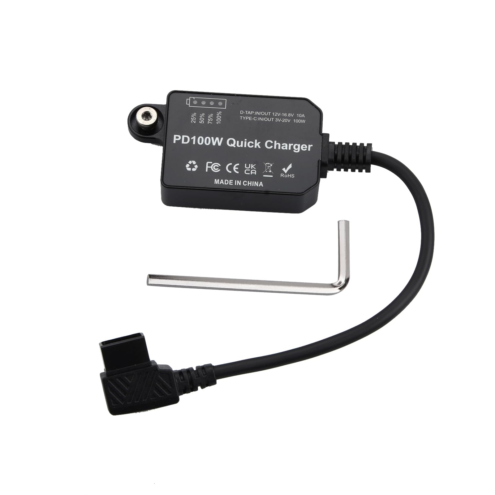 DAGIJIRD D-Tap a USB-C PD 100W Adaptador convertidor de energía para batería de montaje en V