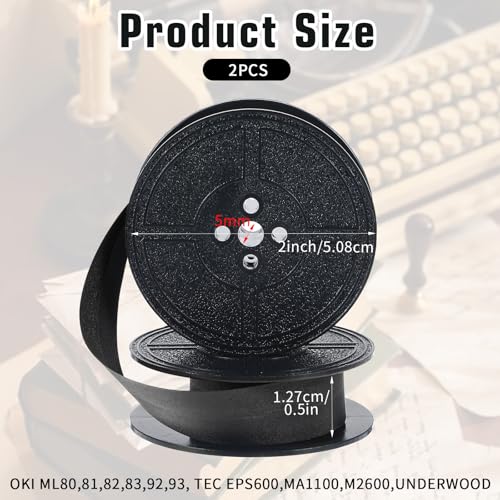 Cinta Negra Universal para Máquina de Escribir, 2 Pares miniatura 2