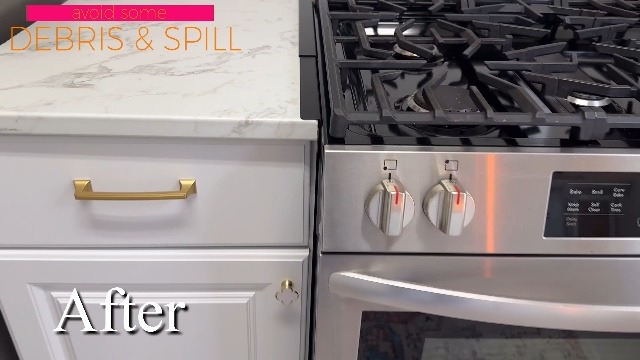 Image of 2 Pack Expandable Stainless Steel Stove Gap Covers (13.8 inch-27.6 inch), Retractable Fill the Gap Between Stove & Counter Top with Heat Resistant Range Trim & Guard, Slide-in Seamless Kitchen Accessory Kit