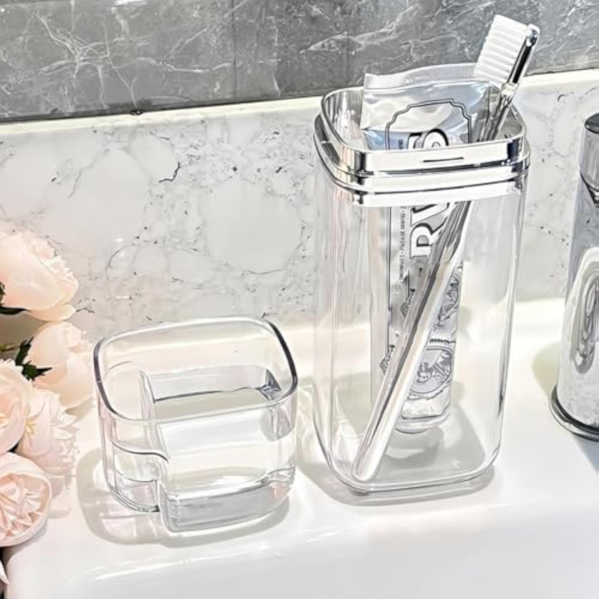 Travel Toiletries Set, Sleek Toothbrush Storage Case