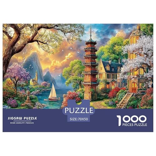 Puzzle de 1000 piezas contra el estrés con paisaje de relax