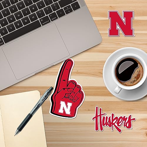 Image of University of Nebraska 9ct Vinyl Sticker Pack - Large Waterproof Decals for Laptops, Water Bottles, Tablets, Scrapbooks, Vehicles & More - Officially Licensed Huskers Designs