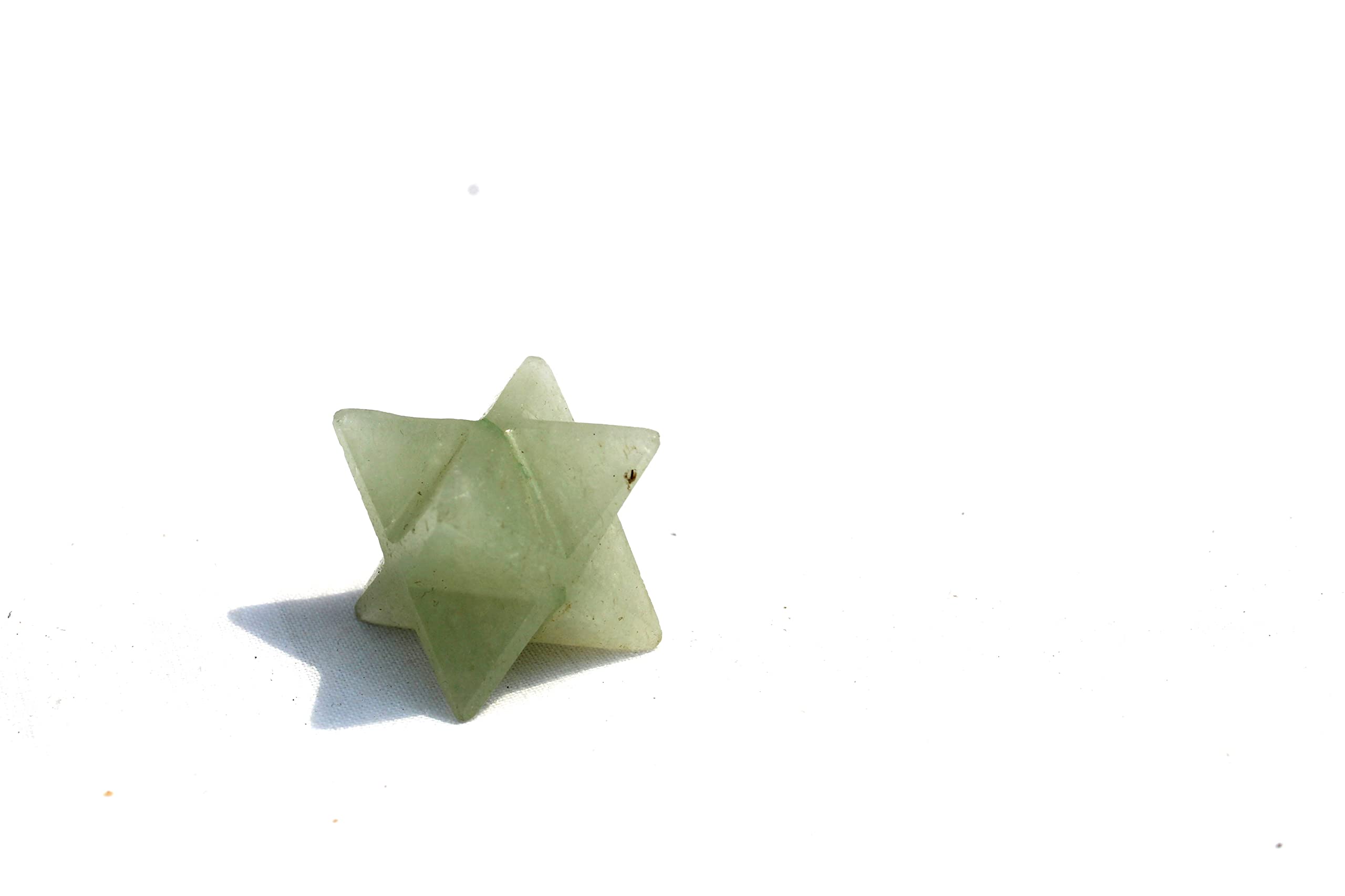 Jet International Green Aventurine Merkaba 1 inch Star Free Booklet Crystal Therapy Healing Spiritual Divine India A++ Crystal Therapy Geometry