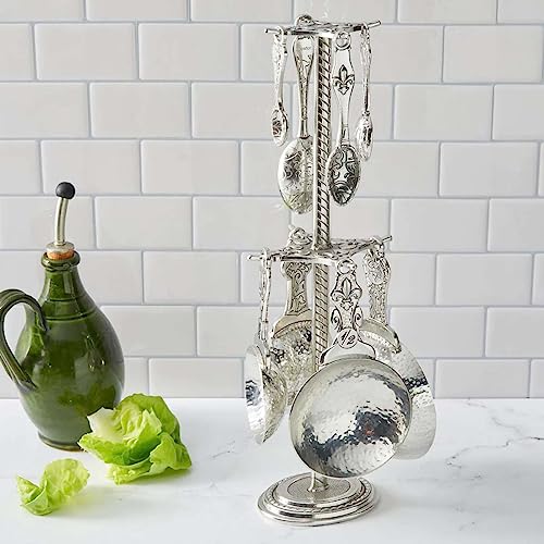Crosby & Taylor Fleur de Lys Pewter Measuring Cups and Spoons Pewter Superpost Set